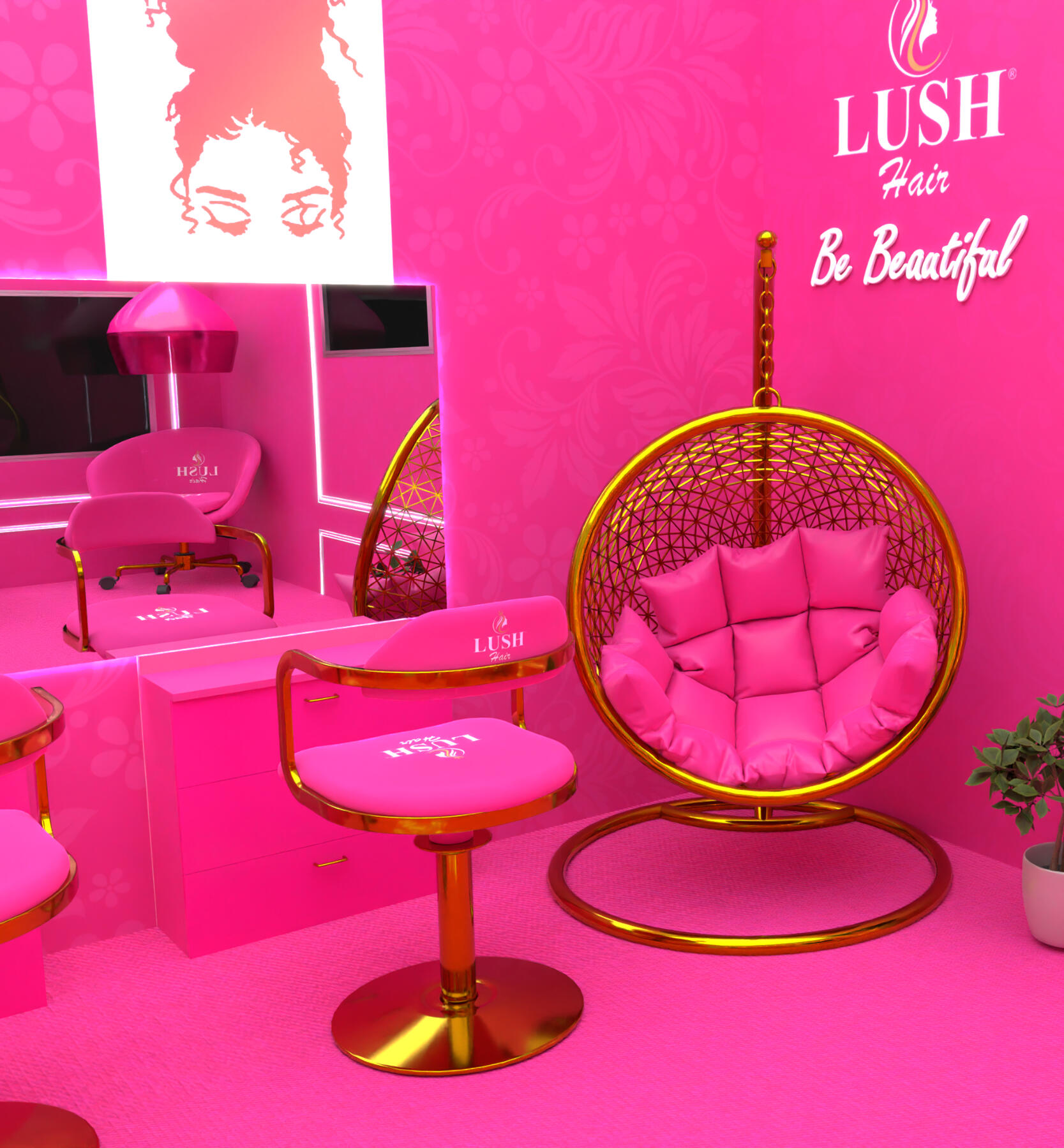Salon Design for Lush Hair - BBNaija 2023